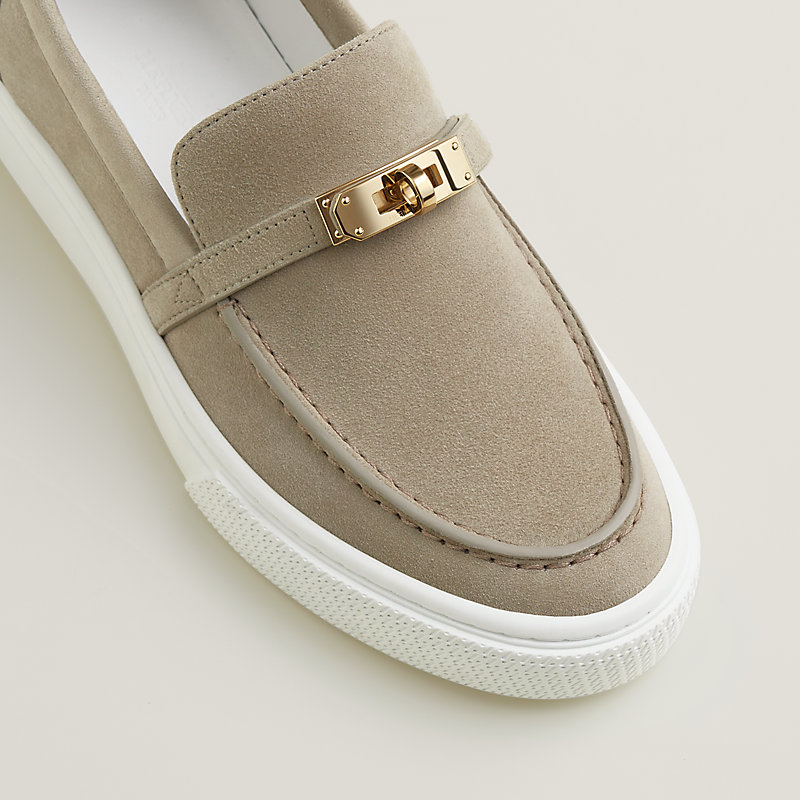 【HERMES】ゴートスエード goldバックル☆slipon Gameスニーカー Game sneaker | Hermès USA